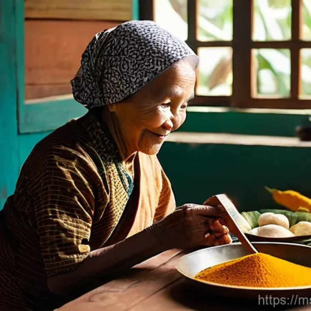 슬로우 푸드 문화의 창의적인 표현 - **Prompt 1: Traditional Malaysian Cooking & Heritage**
"A serene and warm scene inside a traditi...