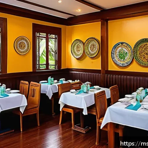 Home 33 슬로우 푸드의 철학을 실천하는 식당 - A cozy Malaysian slow food restaurant interior featuring traditional wooden furniture and antique lo...